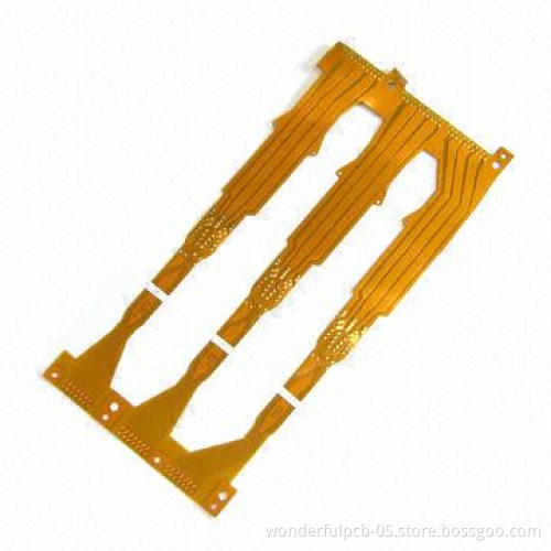 Flexible PCB with 0.1mm Thickness and PI Base Material, UL and RoHS Compliant